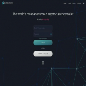 Скриншот главной страницы сайта spotlesswallet.com