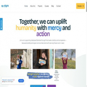 Скриншот главной страницы сайта spotlightcharity.org