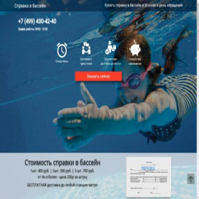 Скриншот главной страницы сайта spravka-v-basseyn-1.org