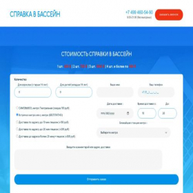 Скриншот главной страницы сайта spravkavbasseeiin.com