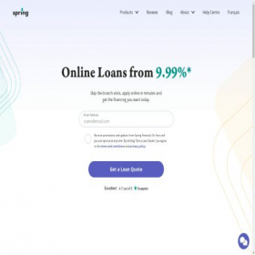 Скриншот главной страницы сайта springfinancial.ca