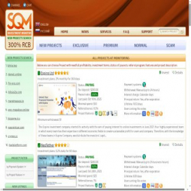 Скриншот главной страницы сайта sqmonitor.com