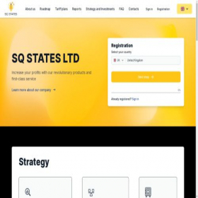 Скриншот главной страницы сайта sqstates.com
