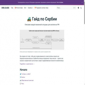 Скриншот главной страницы сайта srb.guide
