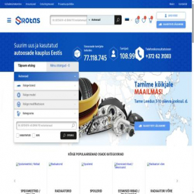 Скриншот главной страницы сайта srotas.ee