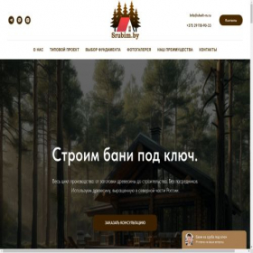 Скриншот главной страницы сайта srubim.by