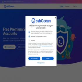 Скриншот главной страницы сайта sshocean.com