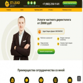 Скриншот главной страницы сайта st-lead.ru