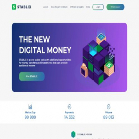 Скриншот главной страницы сайта stablix.io