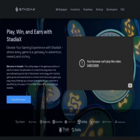 Скриншот главной страницы сайта stadiax.com
