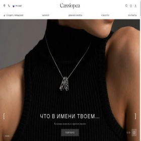 Скриншот главной страницы сайта stage-cassiopea.ibrush.ru