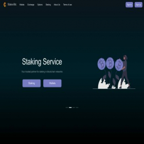 Скриншот главной страницы сайта stake-btc.com