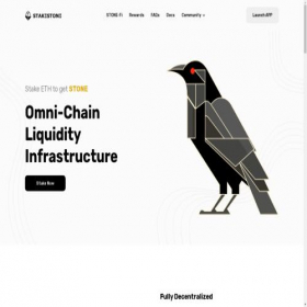 Скриншот главной страницы сайта stakestone.io