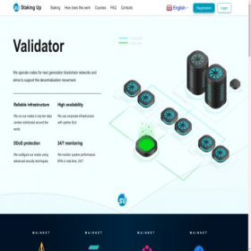 Скриншот главной страницы сайта stakingup.biz