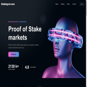 Скриншот главной страницы сайта stakingvol.com