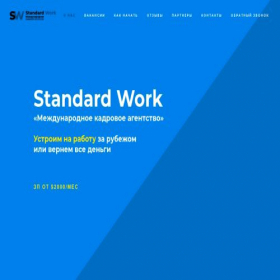 Скриншот главной страницы сайта standard-work.net