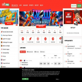 Скриншот главной страницы сайта starbet.be