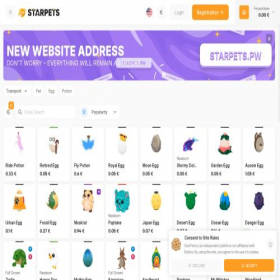 Скриншот главной страницы сайта starpets.pw
