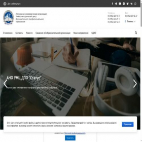 Скриншот главной страницы сайта status-nv.ru