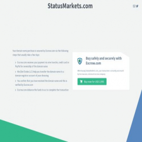 Скриншот главной страницы сайта statusmarkets.com