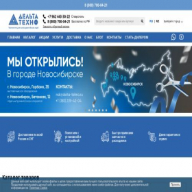Скриншот главной страницы сайта stavropol.delta-tehno.ru