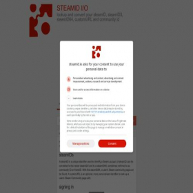 Скриншот главной страницы сайта steamid.io
