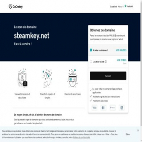 Скриншот главной страницы сайта steamkey.net