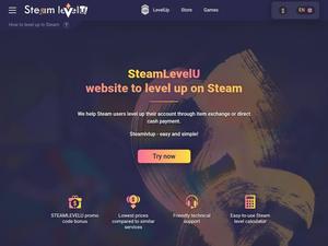 Скриншот главной страницы сайта steamlevelu.com