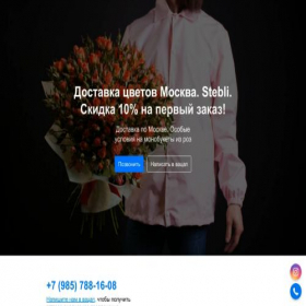 Скриншот главной страницы сайта stebli.turbo.site