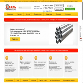 Скриншот главной страницы сайта steel-ex.ru