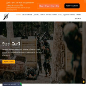Скриншот главной страницы сайта steel-gun7.com
