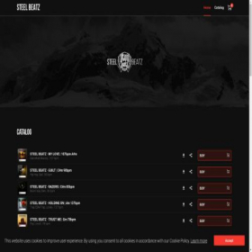 Скриншот главной страницы сайта steelbeatz.ru