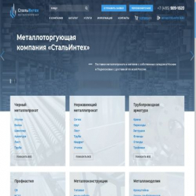 Скриншот главной страницы сайта steelintech.ru