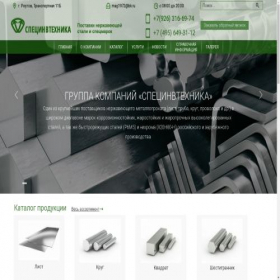 Скриншот главной страницы сайта steels.ru