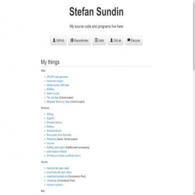 Скриншот главной страницы сайта stefansundin.github.io