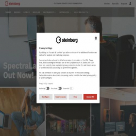 Скриншот главной страницы сайта steinberg.net