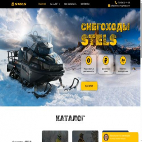 Скриншот главной страницы сайта stels-snegohody.com