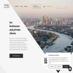 Скриншот главной страницы сайта sterling-law.co.uk