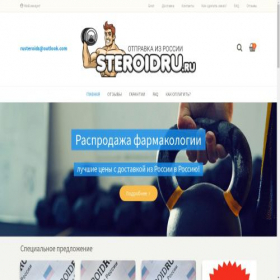 Скриншот главной страницы сайта steroidru.space
