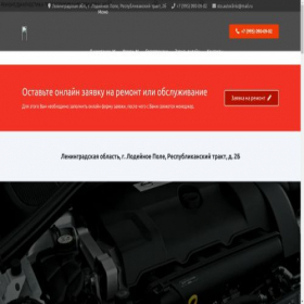 Скриншот главной страницы сайта stoautoclinic.ru