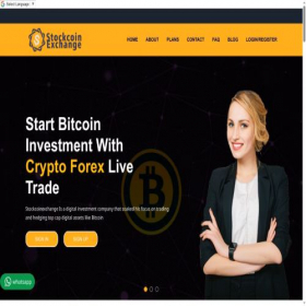 Скриншот главной страницы сайта stockcoinexchange.net