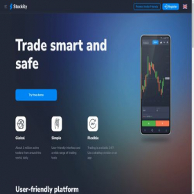 Скриншот главной страницы сайта stockity.id