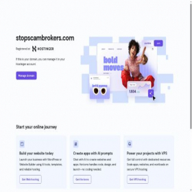 Скриншот главной страницы сайта stopscambrokers.com