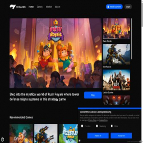 Скриншот главной страницы сайта store.my.games