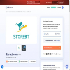 Скриншот главной страницы сайта storebt.com