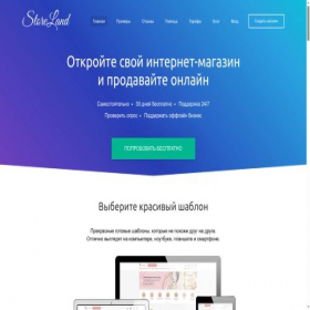 Скриншот главной страницы сайта storeland.ru