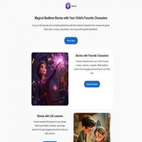Скриншот главной страницы сайта storiko.com