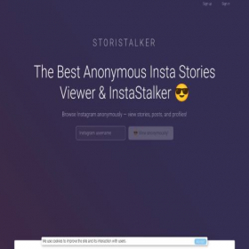 Скриншот главной страницы сайта storistalker.com