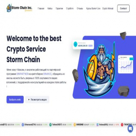 Скриншот главной страницы сайта stormchain.pro