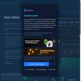 Скриншот главной страницы сайта stormgain.com